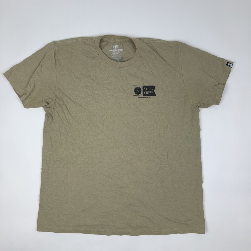 Mens Salty Crew Brown Casual Graphic Short Sleeve T-Shirt Size XLarge GUC